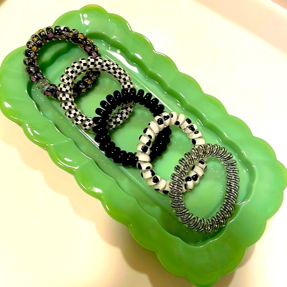 New 5 Set Telecord Black Hair Ties - Picture 1 of 7